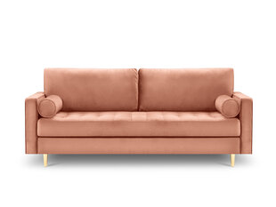 Трехместный диван Milo Casa Santo, розовый/золотистый цена и информация | Диваны | hansapost.ee