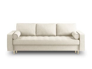 Трехместный диван Milo Casa Santo 1, светло-бежевый/золотой цена и информация | Диваны | hansapost.ee