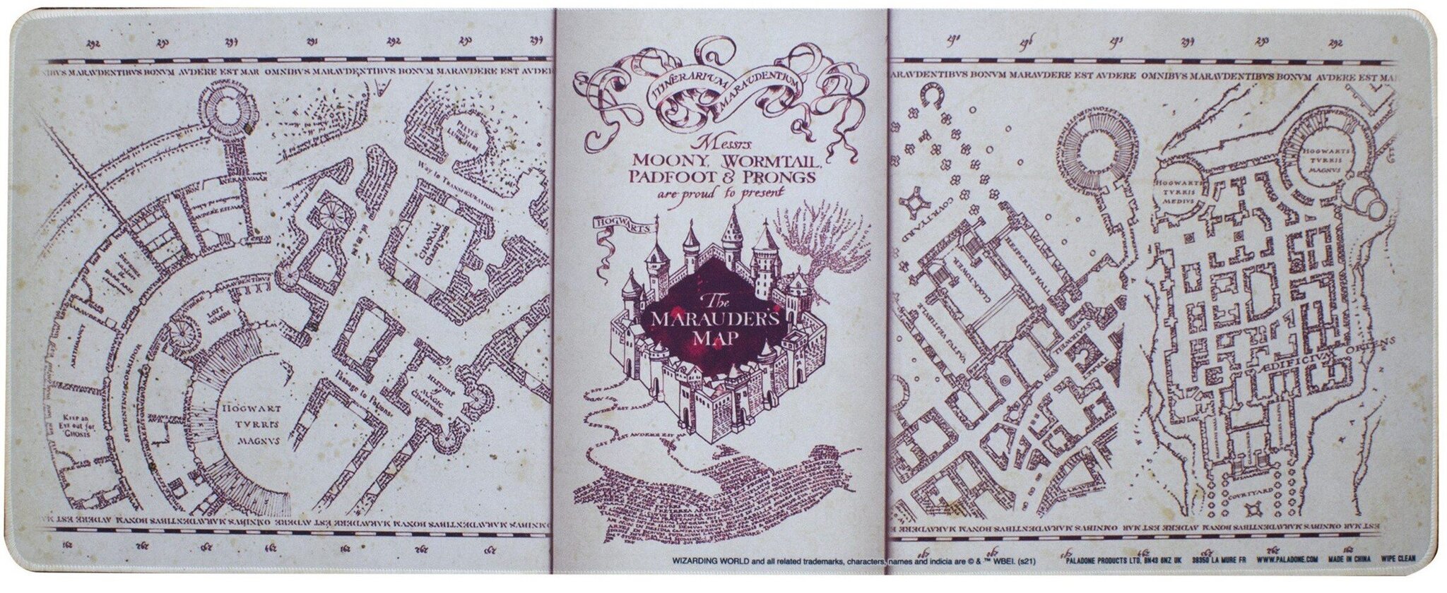 Harry Potter Marauders Map Desk Mat, 30x80cm hind ja info | Fännitooted mänguritele | hansapost.ee