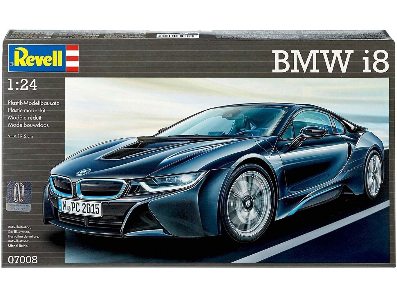 Revell – BMW i8 kokkupandav mudel, 1/24, 07008 цена и информация | Klotsid ja konstruktorid | hansapost.ee