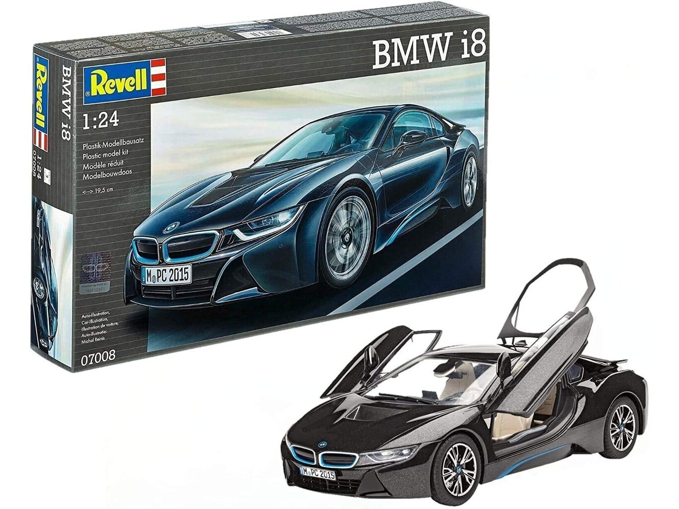 Revell – BMW i8 kokkupandav mudel, 1/24, 07008 hind ja info | Klotsid ja konstruktorid | hansapost.ee