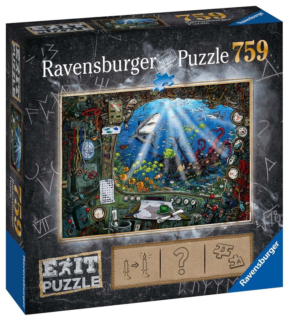 Puzzle Ravensburgeri allveelaev, 759 tk цена и информация | Pusled lastele ja täiskasvanutele | hansapost.ee