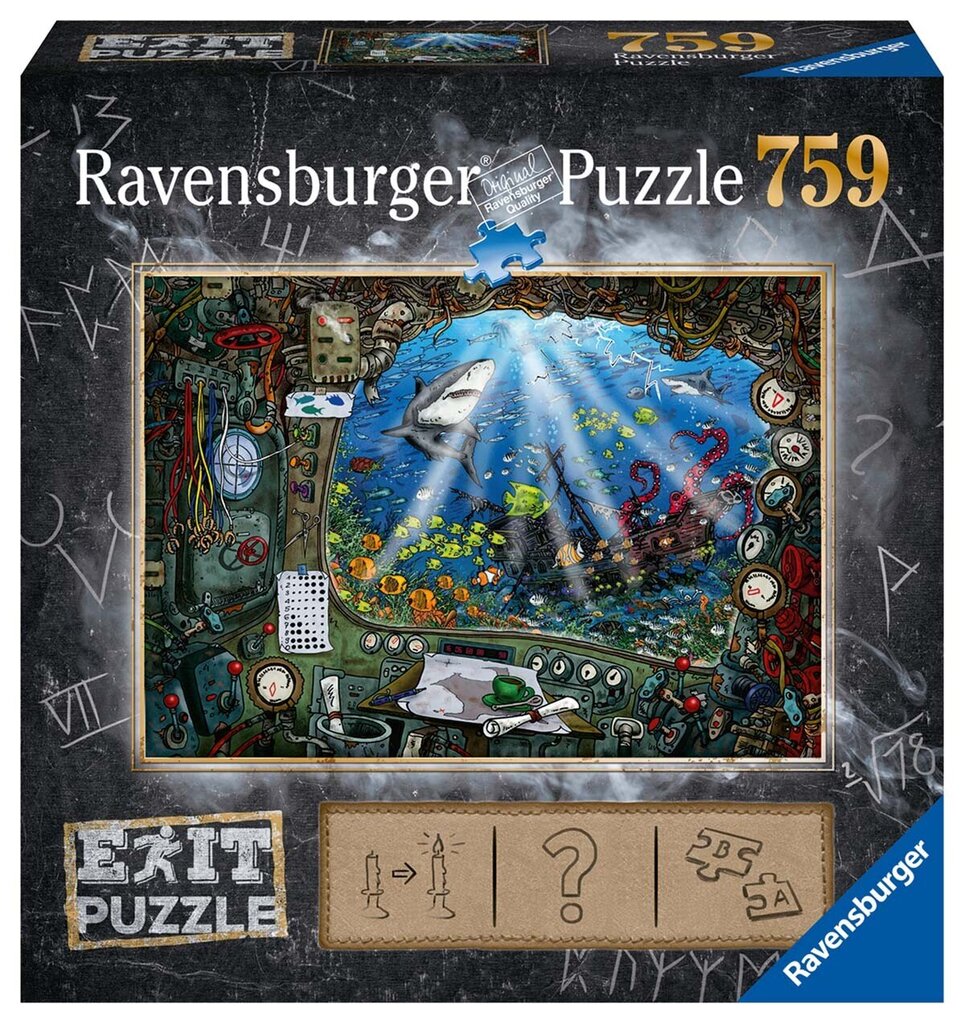 Puzzle Ravensburgeri allveelaev, 759 tk цена и информация | Pusled lastele ja täiskasvanutele | hansapost.ee