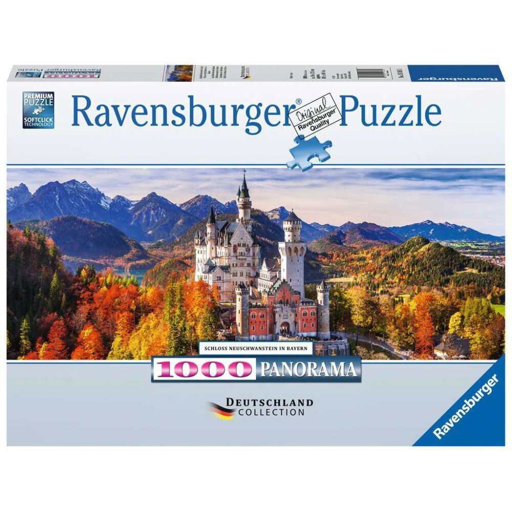 Mõistatus Ravensburger Panorama: Neuschwansteini loss, 1000 цена и информация | Pusled lastele ja täiskasvanutele | hansapost.ee