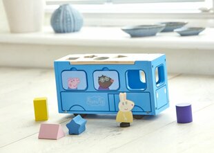 Peppa Pig puidust bussisorteerija цена и информация | Развивающие игрушки для детей | hansapost.ee