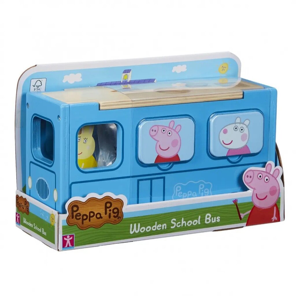 Peppa Pig puidust bussisorteerija цена и информация | Arendavad laste mänguasjad | hansapost.ee