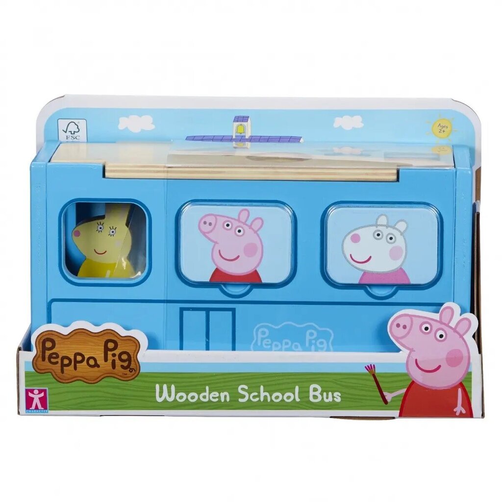 Peppa Pig puidust bussisorteerija цена и информация | Arendavad laste mänguasjad | hansapost.ee