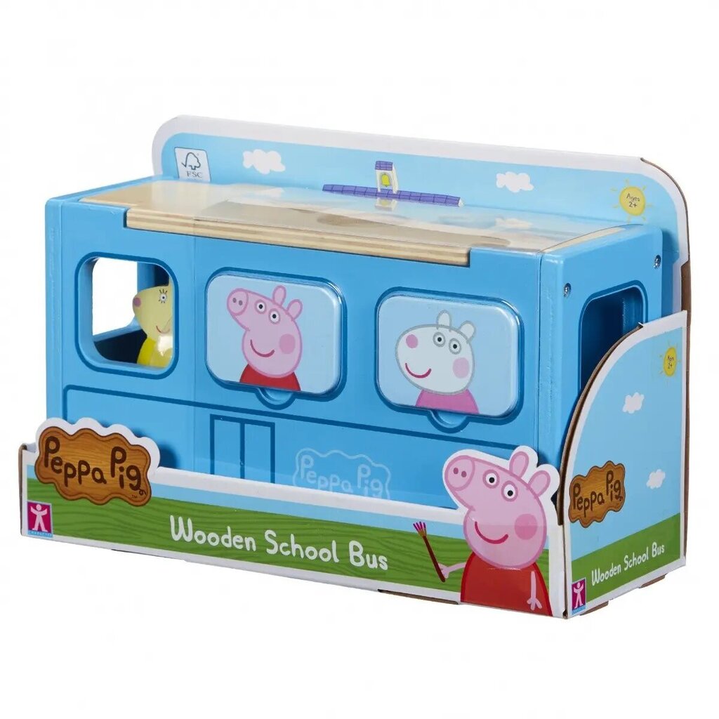 Peppa Pig puidust bussisorteerija hind ja info | Arendavad laste mänguasjad | hansapost.ee