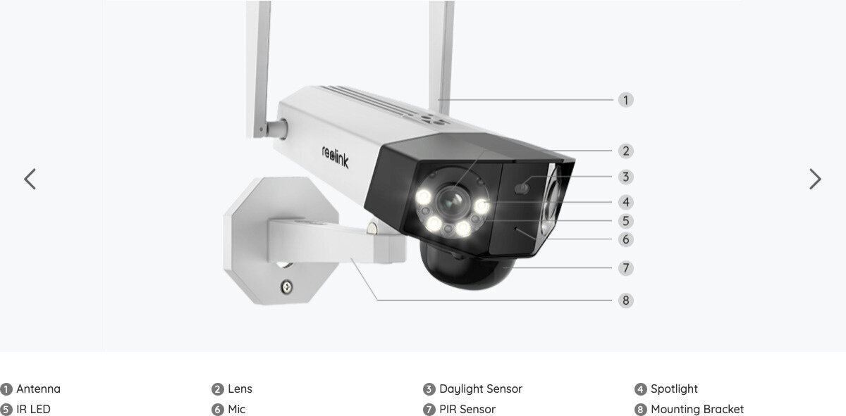 Reolink valvekaamera Duo 2 LTE akutoide välis- ja sisetingimustesse, 4G/LTE ühendus hind ja info | Valvekaamerad | hansapost.ee
