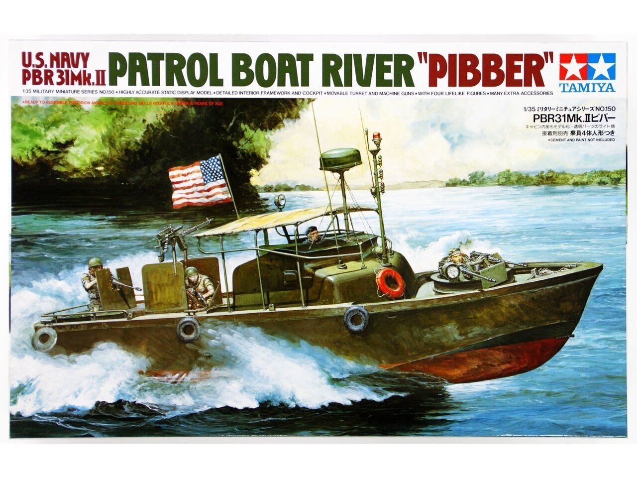 Valmismudel Tamiya U.S. Mereväe PBR 31 Mk.II Patrull Boat River "Pibber", 1/35, 35150 hind ja info | Klotsid ja konstruktorid | hansapost.ee