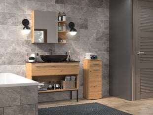 Шкаф для ванной комнаты Nel V DS, коричневый цвет цена и информация | Шкафчики для ванной | hansapost.ee