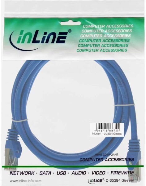 InLine, RJ45 SF/UTP Cat.5e, 1.5 m цена и информация | Juhtmed ja kaablid | hansapost.ee