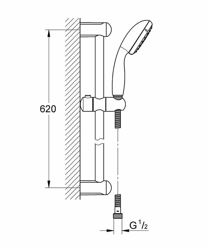 Dušikomplekt GROHE Tempesta Classic 27853001 hind ja info | Dušikomplektid ja süsteemid | hansapost.ee