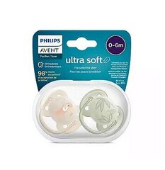 Соски Philips Avent SCF091/07, 2 шт, 0-6 мес, оранжевый/зеленый цвет цена и информация | Пустышки | hansapost.ee