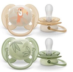 Соски Philips Avent SCF091/07, 2 шт, 0-6 мес, оранжевый/зеленый цвет цена и информация | Пустышки | hansapost.ee