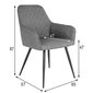 2-tooliga komplekt Harbo, pruun цена и информация | Köögitoolid, söögitoolid | hansapost.ee