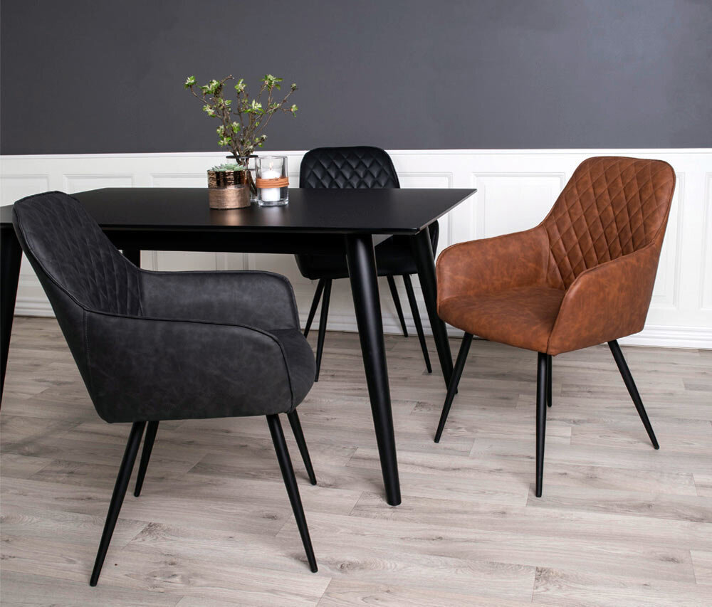 2-tooliga komplekt Harbo, pruun цена и информация | Köögitoolid, söögitoolid | hansapost.ee