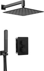 Varjatud termostaadiga dušikomplekt Deante smart-boxiga Box BXYZNECT, black mat цена и информация | Душевые комплекты и панели | hansapost.ee