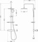 Dušisüsteem termostaadiga Mexen KT40, Graphite цена и информация | Dušikomplektid ja süsteemid | hansapost.ee