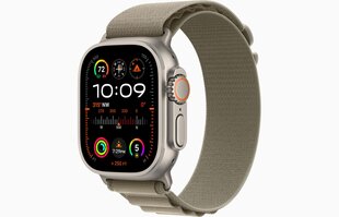 Apple Watch Ultra 2 GPS + Cellular, 49mm Titanium Case with Olive Alpine Loop - Small MREX3EL/A цена и информация | Смарт-часы | hansapost.ee