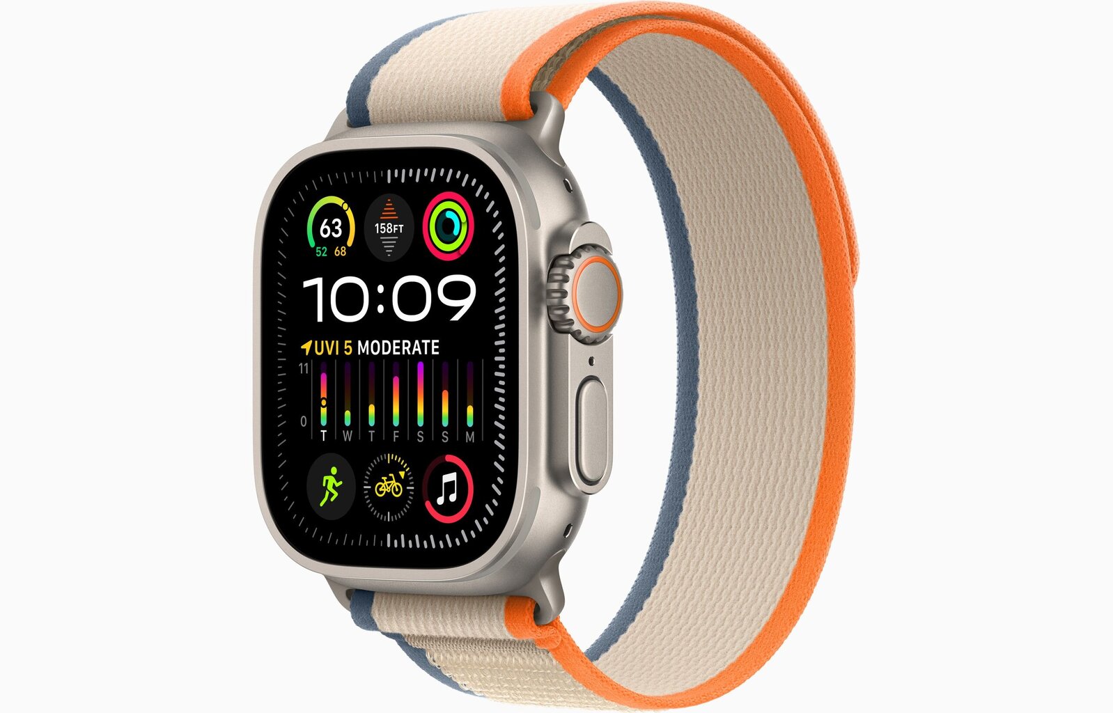 Apple Watch Ultra 2 GPS + Cellular, 49mm Titanium Case with Orange/Beige Trail Loop - S/M MRF13UL/A цена и информация | Nutikellad, laste nutikellad | hansapost.ee