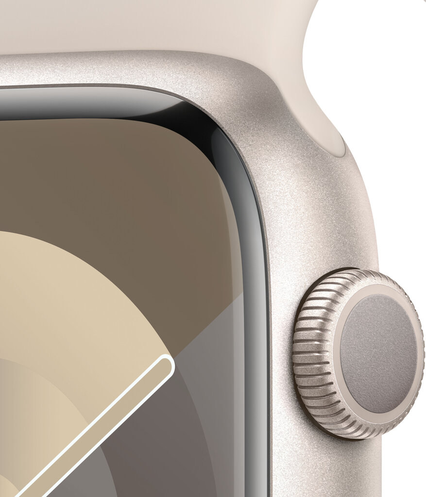 Apple Watch Series 9 GPS 41mm Starlight Aluminium Case with Starlight Sport Band - M/L - MR8U3ET/A цена и информация | Nutikellad, laste nutikellad | hansapost.ee
