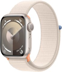 Apple Watch 9 GPS, спортивный ремешок, 41 мм, звездный свет (MR8V3ET/A) цена и информация | Смарт-часы (smartwatch) | hansapost.ee