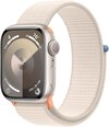 Apple Watch 9 GPS, спортивный ремешок, 41 мм, звездный свет (MR8V3ET/A)