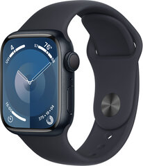 Apple Watch Series 9 GPS 41mm Midnight Aluminium Case with Midnight Sport Band - S/M MR8W3ET/A цена и информация | Смарт-часы | hansapost.ee