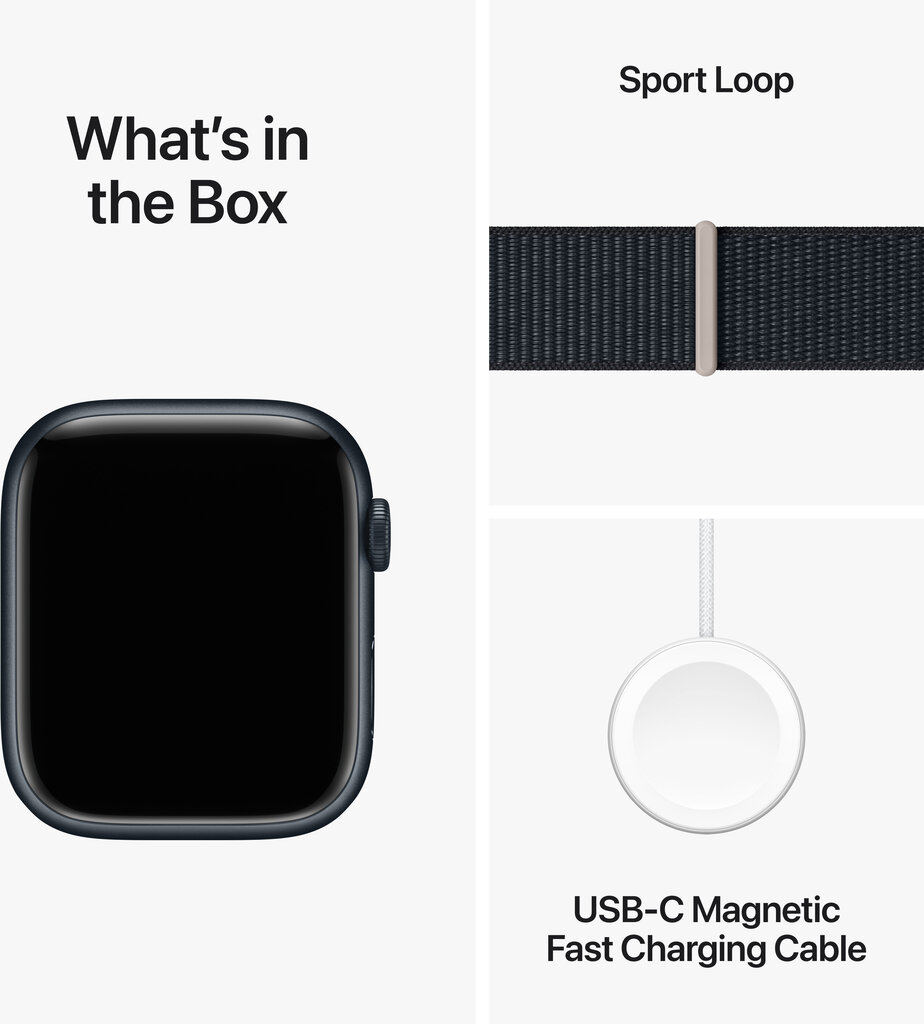 Apple Watch Series 9 GPS 41mm Midnight Aluminium Case with Midnight Sport Loop MR8Y3ET/A hind ja info | Nutikellad, laste nutikellad | hansapost.ee