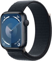 Apple Watch Series 9 GPS 41mm Midnight Aluminium Case with Midnight Sport Loop MR8Y3ET/A цена и информация | Смарт-часы (smartwatch) | hansapost.ee