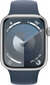 Apple Watch Series 9 GPS 41mm Silver Aluminium Case with Storm Blue Sport Band - M/L MR913ET/A hind ja info | Nutikellad, laste nutikellad | hansapost.ee