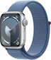 Apple Watch Series 9 GPS 41mm Silver Aluminium Case with Winter Blue Sport Loop - MR923ET/A hind ja info | Nutikellad, laste nutikellad | hansapost.ee