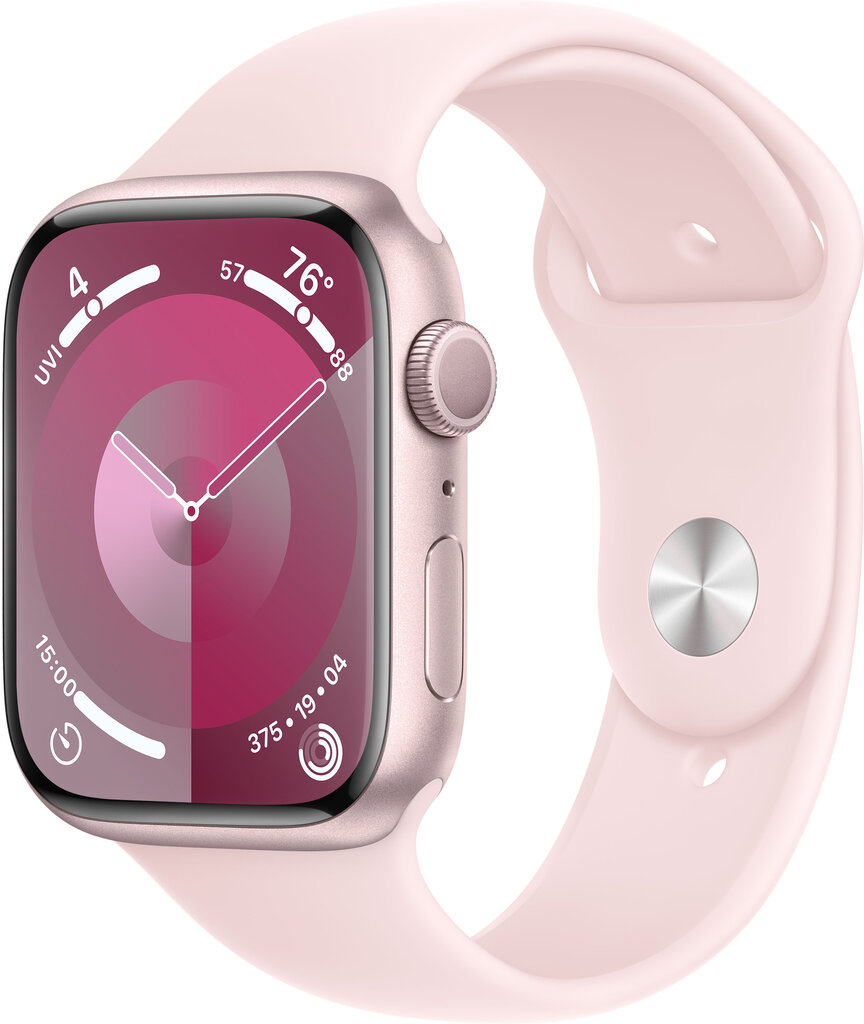 Apple Watch Series 9 GPS 41mm Pink Aluminium Case with Light Pink Sport Band - M/L MR943ET/A цена и информация | Nutikellad, laste nutikellad | hansapost.ee
