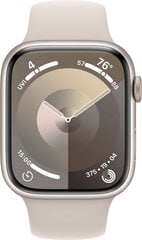 Apple Watch Series 9 GPS 45mm Starlight Aluminium Case with Starlight Sport Band - S/M MR963ET/A цена и информация | Смарт-часы | hansapost.ee