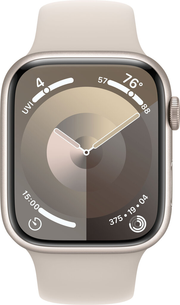 Apple Watch Series 9 GPS 45mm Starlight Aluminium Case with Starlight Sport Band - S/M MR963ET/A цена и информация | Nutikellad, laste nutikellad | hansapost.ee