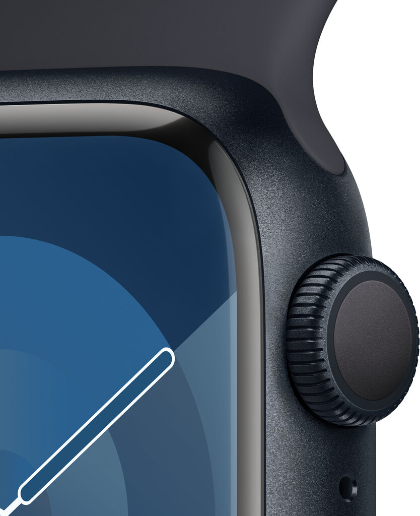 Apple Watch Series 9 GPS 45mm Midnight Aluminium Case with Midnight Sport Band - S/M - MR993ET/A цена и информация | Nutikellad, laste nutikellad | hansapost.ee