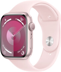 Apple Watch Series 9 GPS 45mm Pink Aluminium Case with Light Pink Sport Band - S/M MR9G3ET/A цена и информация | Смарт-часы (smartwatch) | hansapost.ee