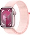 Apple Watch 9 GPS, спортивный ремешок, 45 мм, розовый (MR9J3ET/A)