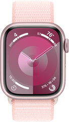 Apple Watch Series 9 GPS 45mm Pink Aluminium Case with Light Pink Sport Loop MR9J3ET/A цена и информация | Смарт-часы (smartwatch) | hansapost.ee