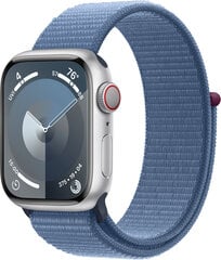 Apple Watch Series 9 GPS + Cellular 41mm Silver Aluminium Case with Winter Blue Sport Loop MRHX3ET/A цена и информация | Смарт-часы (smartwatch) | hansapost.ee