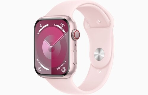 Apple Watch Series 9 GPS + Cellular 41mm Pink Aluminium Case with Light Pink Sport Band - S/M MRHY3ET/A hind ja info | Nutikellad, laste nutikellad | hansapost.ee
