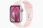 Apple Watch Series 9 GPS + Cellular 41mm Pink Aluminium Case with Light Pink Sport Band - S/M - MRHY3ET/A