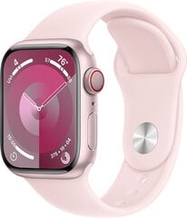 Apple Watch Series 9 GPS + Cellular 41mm Pink Aluminium Case with Light Pink Sport Band - M/L MRJ03ET/A цена и информация | Смарт-часы | hansapost.ee