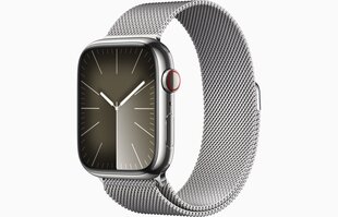 Apple Watch Series 9 GPS + Cellular 41mm Silver Stainless Steel Case with Silver Milanese Loop - MRJ43ET/A hind ja info | Nutikellad, laste nutikellad | hansapost.ee