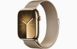 Apple Watch Series 9 GPS + Cellular 41mm Gold Stainless Steel Case with Gold Milanese Loop MRJ73ET/A
