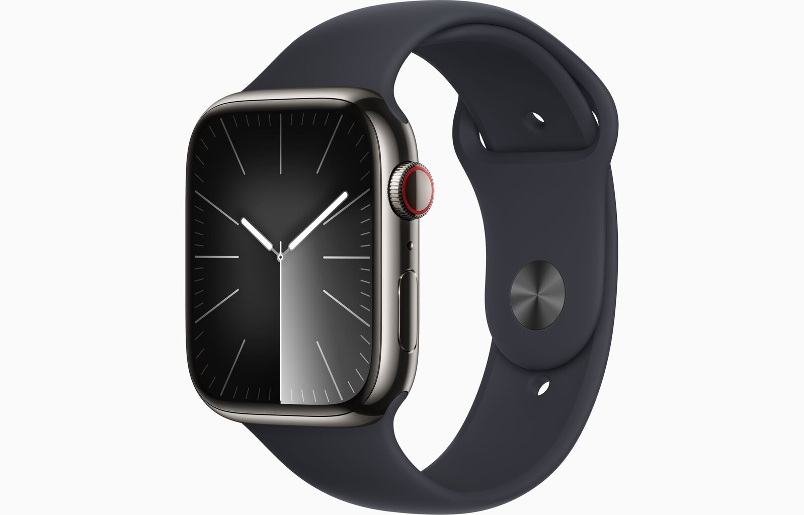 Apple Watch Series 9 GPS + Cellular 41mm Graphite Stainless Steel Case with Midnight Sport Band - M/L MRJ93ET/A цена и информация | Nutikellad, laste nutikellad | hansapost.ee