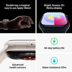 Apple Watch Series 9 GPS + Cellular 45mm Starlight Aluminium Case with Starlight Sport Loop MRMA3ET/A hind ja info | Nutikellad, laste nutikellad | hansapost.ee