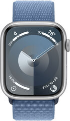 Apple Watch Series 9 GPS + Cellular 45mm Silver Aluminium Case with Winter Blue Sport Loop MRMJ3ET/A hind ja info | Nutikellad, laste nutikellad | hansapost.ee