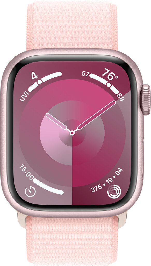 Apple Watch Series 9 GPS + Cellular 45mm Pink Aluminium Case with Light Pink Sport Loop - MRMM3ET/A цена и информация | Nutikellad, laste nutikellad | hansapost.ee